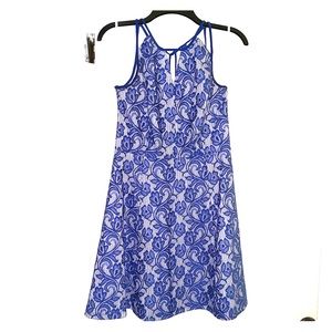 Size 10 Lace Covered Dress w/ zip back and tie!